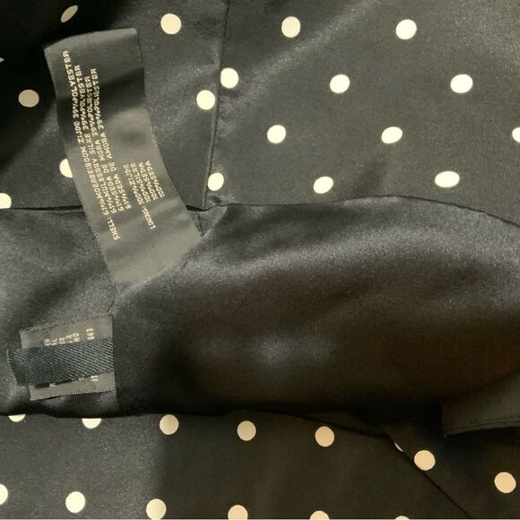 Ralph Lauren black label mulberry silk polka dot dress A-line size 8 - Picture 11 of 12